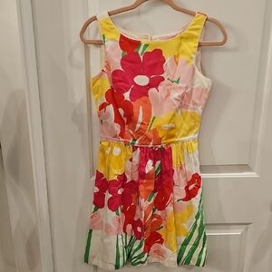 LILLY PULITZER Aleesa Floral Cotton Dress Sz 2 Preppy Summer Resort‎